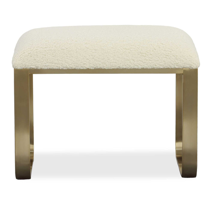 Double U - Small Bench - Gold / White