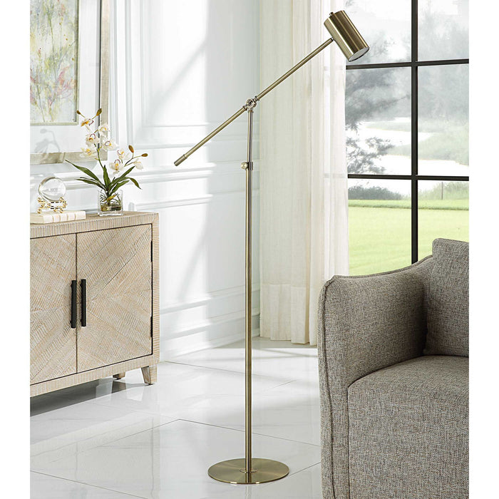 Floor Lamp - Antique Brass