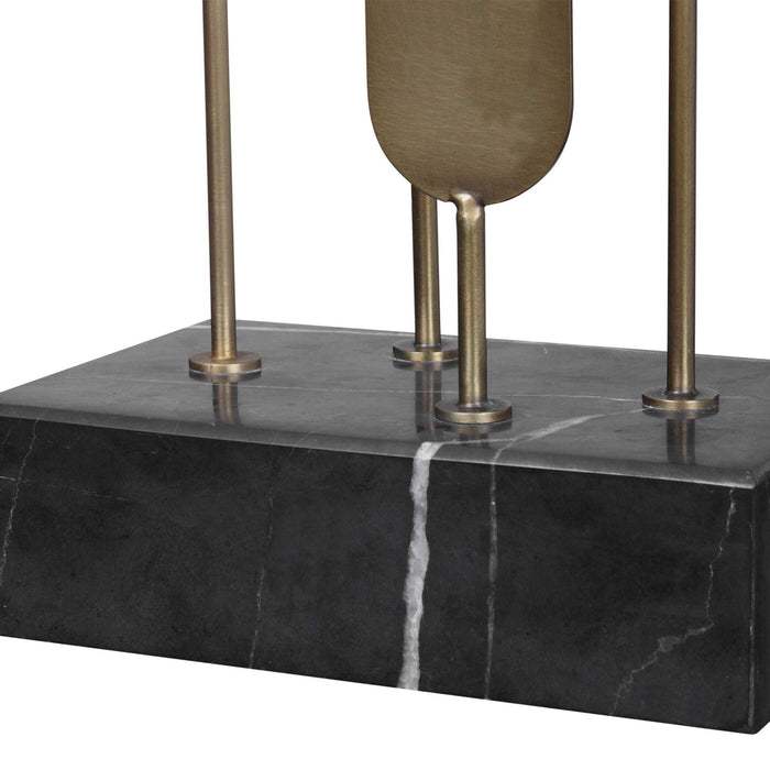 Signal - Sculpture - Black / Brass / White