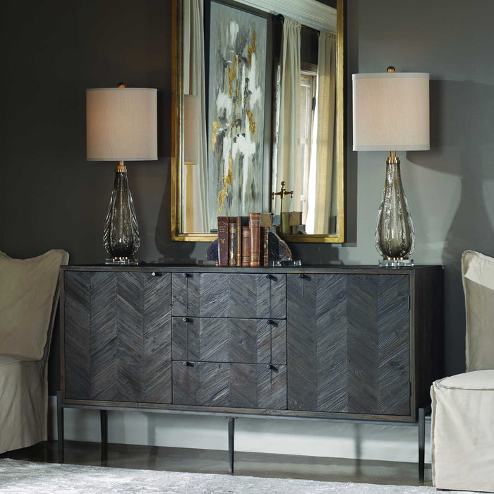 Mavis - Sideboard - Black / Woodtone