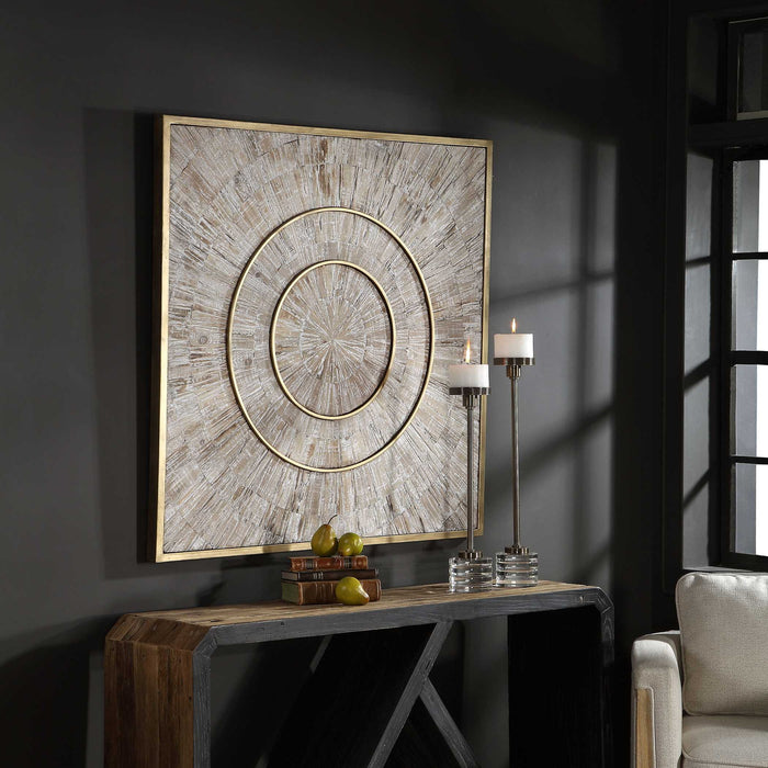 Mahala - Wood Wall Panel - Brass / Woodtone