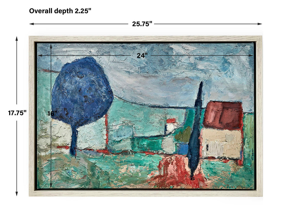 Lorraine - Framed Canvas - Blue / Green / Orange