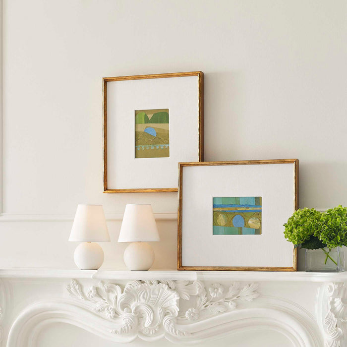 Petite Bijoux - Framed Canvases (Set of 2) - Lime