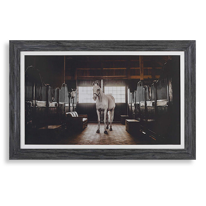 Equine Estate - Framed Print - Black / Woodtone