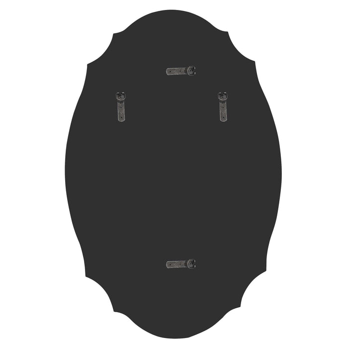Shaped Beveled Mirror - Burnished Silver