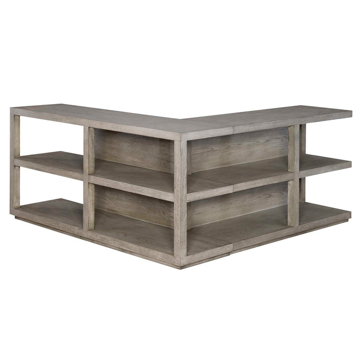 Haven - Short Sofa Table - Gray / Woodtone