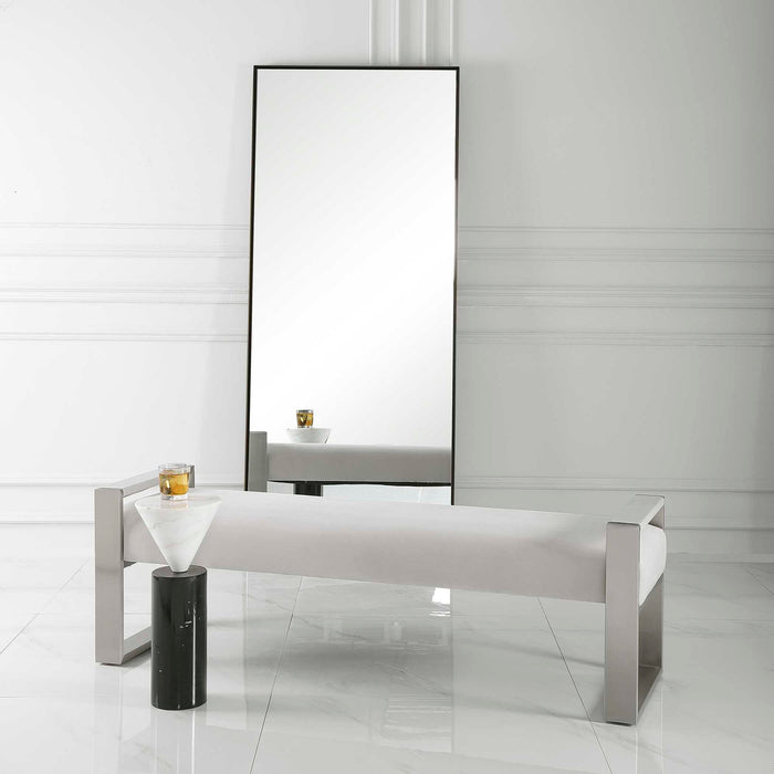 Blanca - Bench - Nickel / White