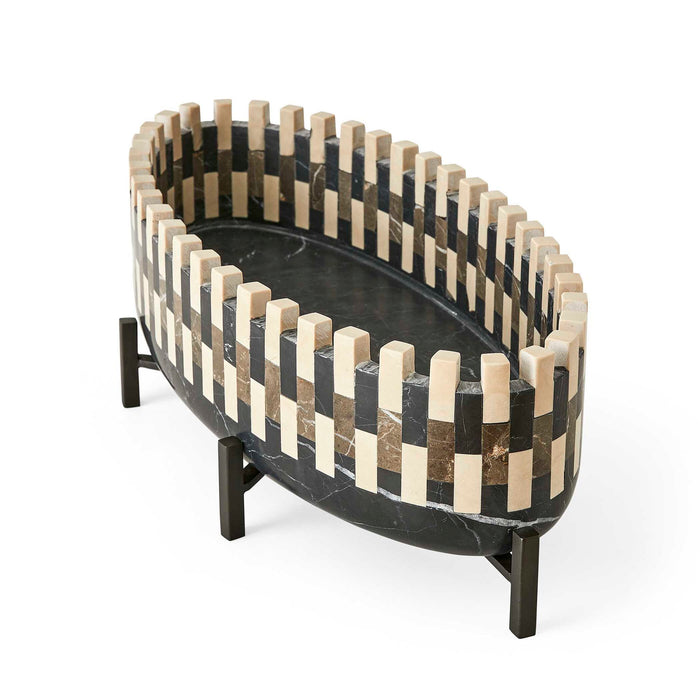 Domino - Cachepot - Black / Bronze / Brown