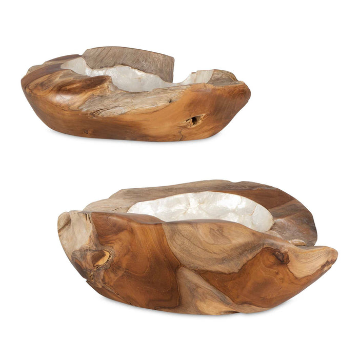 Pearl - Basin (Set of 2) - Brown / White
