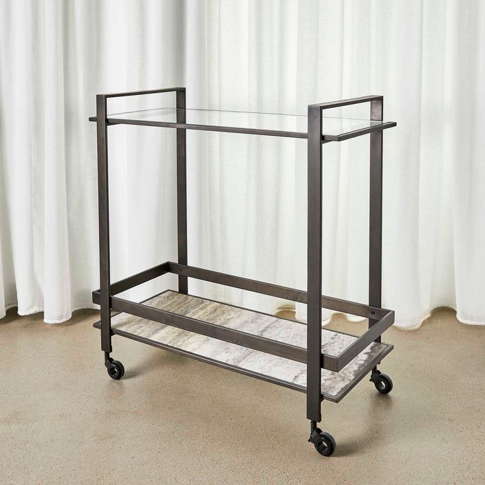 Roll Along - Bar Cart - Brass
