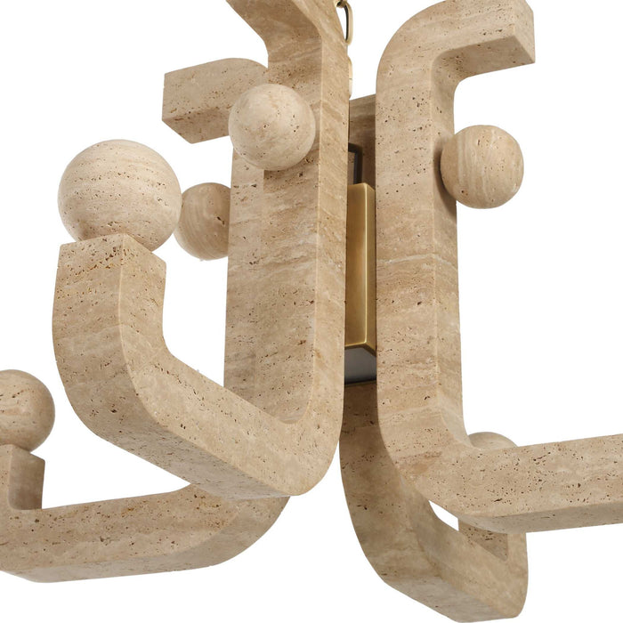 Equilibrium - 5 Light LED Pendant - Brass