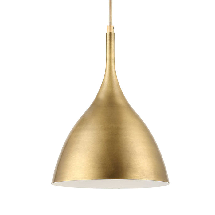 Kiss - 1 Light Pendant - Brass / White