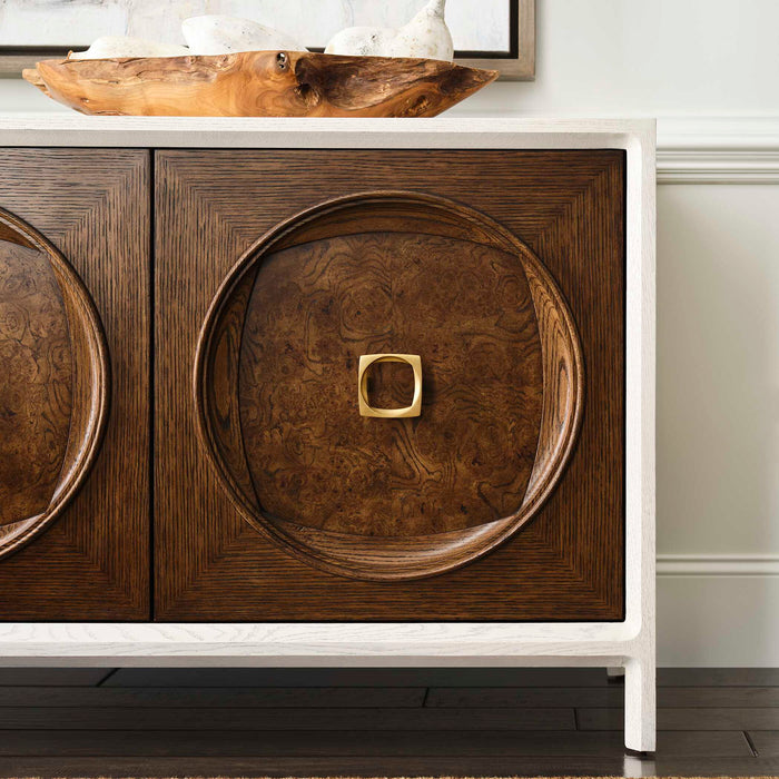 Roundabout - 3 Door Cabinet - Woodtone / White