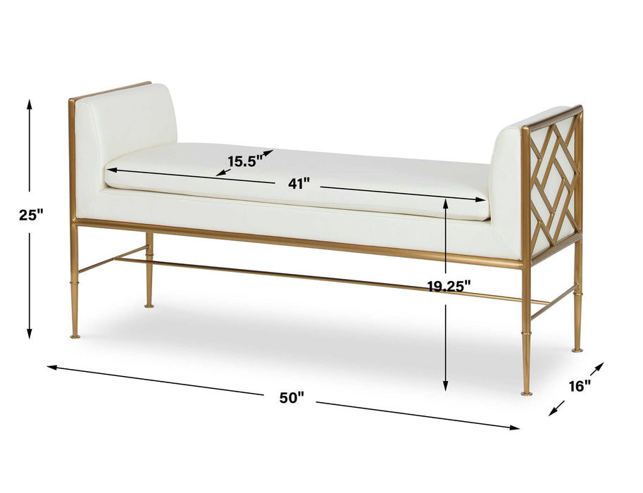 Fretwork - Bench - Brass / White