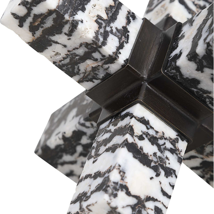 Double Cross - Sculpture - Zebra Stone