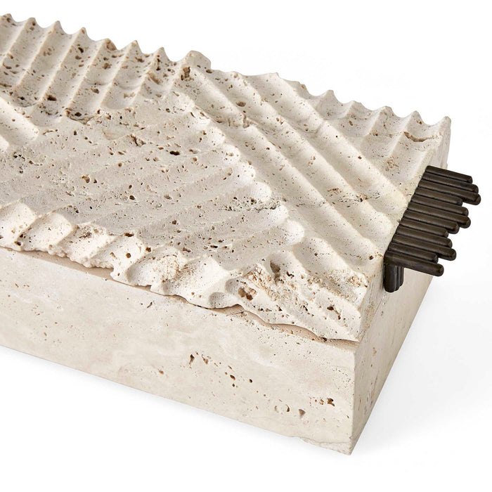 Diagram - Travertine Box - Bronze / Brown