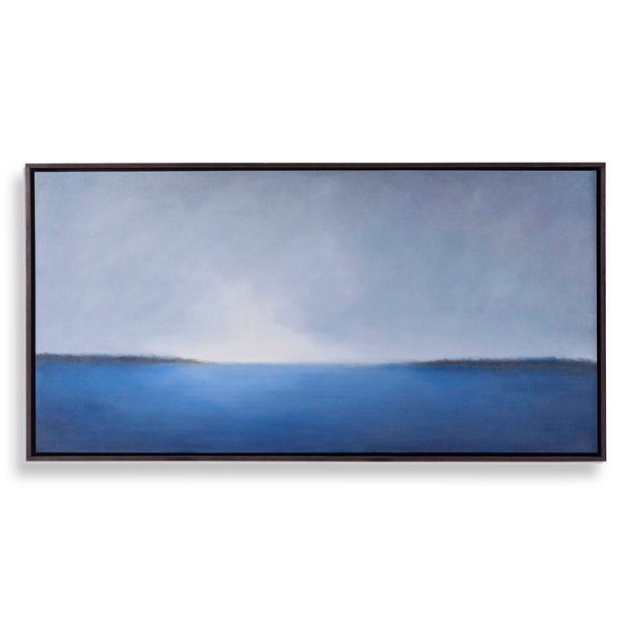 Infinity - Framed Canvas - Blue / Green / White