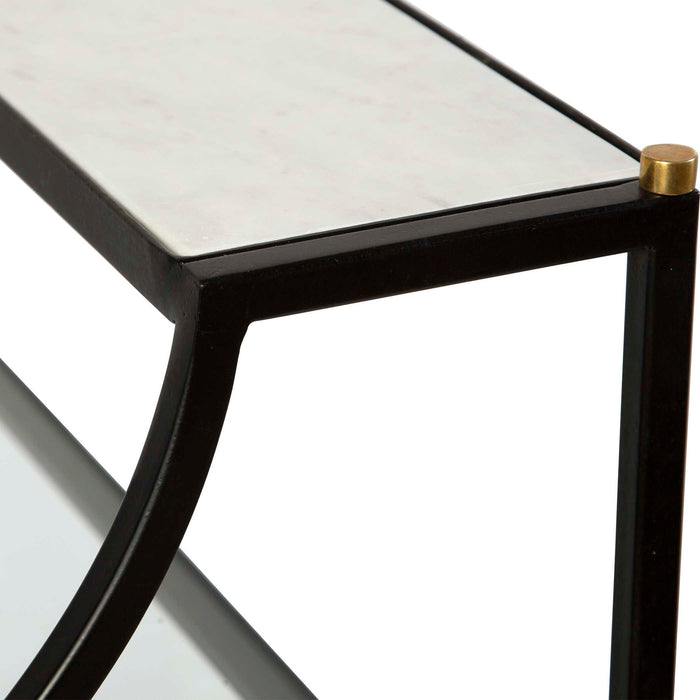 Swoop - Console/Bar - Black / Brass / White