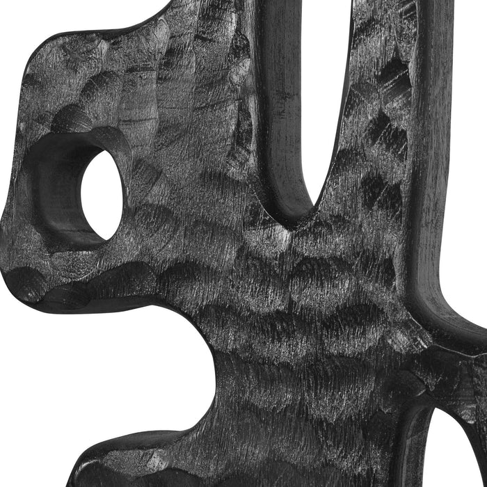 Chiseled Silhouette - Medium Sculpture - Black