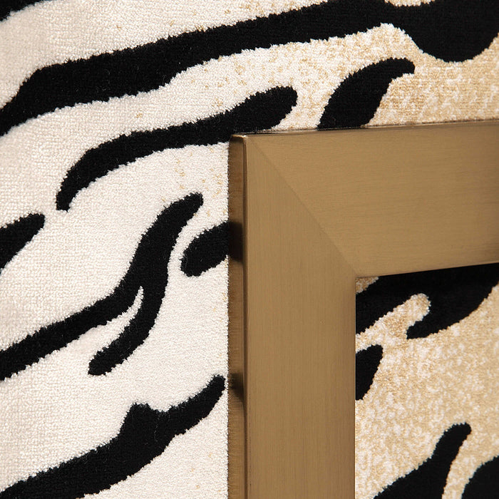 Hollyn - Accent Chair - Black / Brass / Brown
