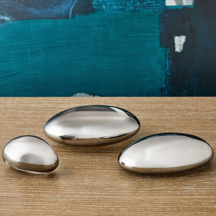 Mirror Cabochons (Set of 3) - Silver
