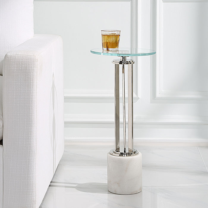 24" Accent Table - White