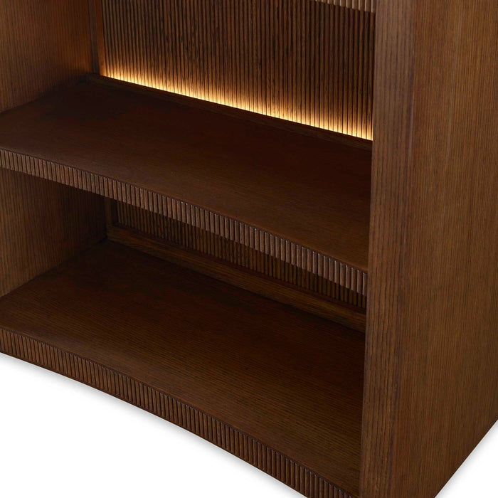 High Light - Lighted Bookcase - Woodtone