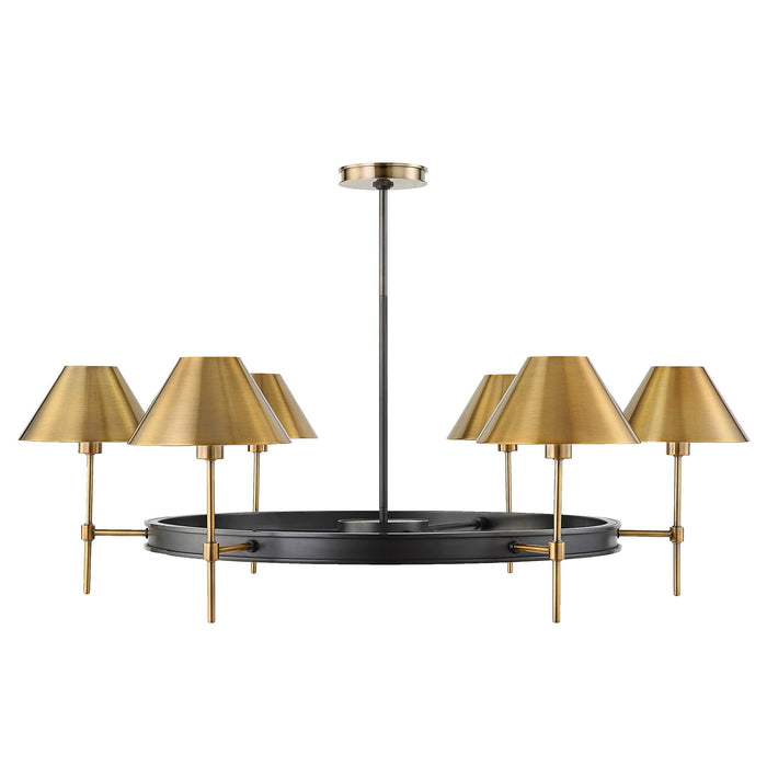 Streamline - 6 Light Chandelier - Brass / Bronze