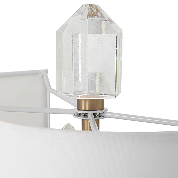 Jeweled Point - 2 Light Sconce - White