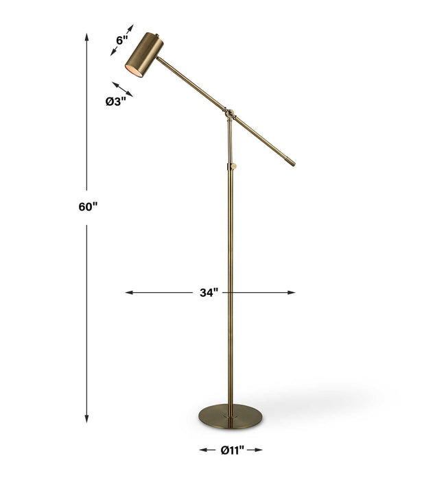 Floor Lamp - Antique Brass