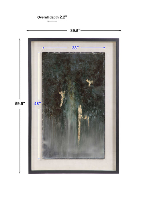 Rustic Patina Grande - Abstract Art - Dark Gray