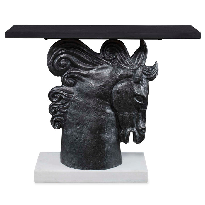 Friesian - Console Table - Bronze / Gray / White