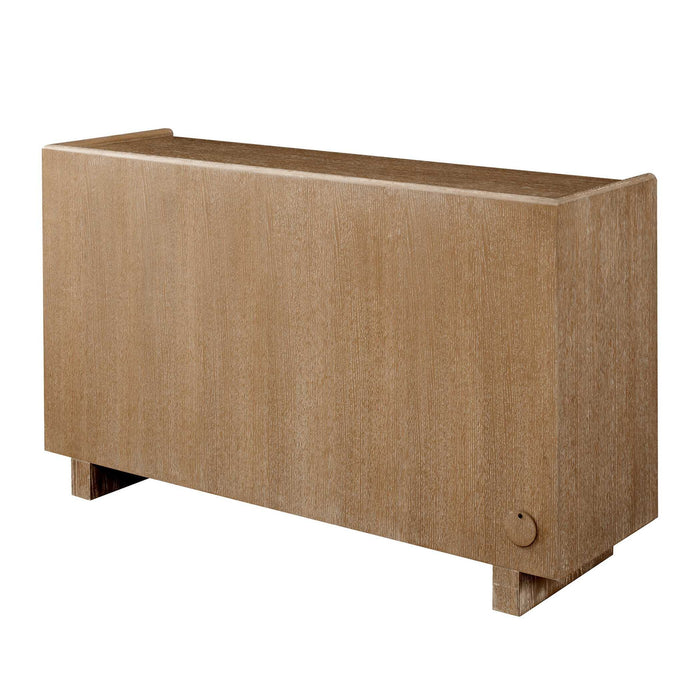 Swoosh - 3 Door Cabinet - White / Woodtone
