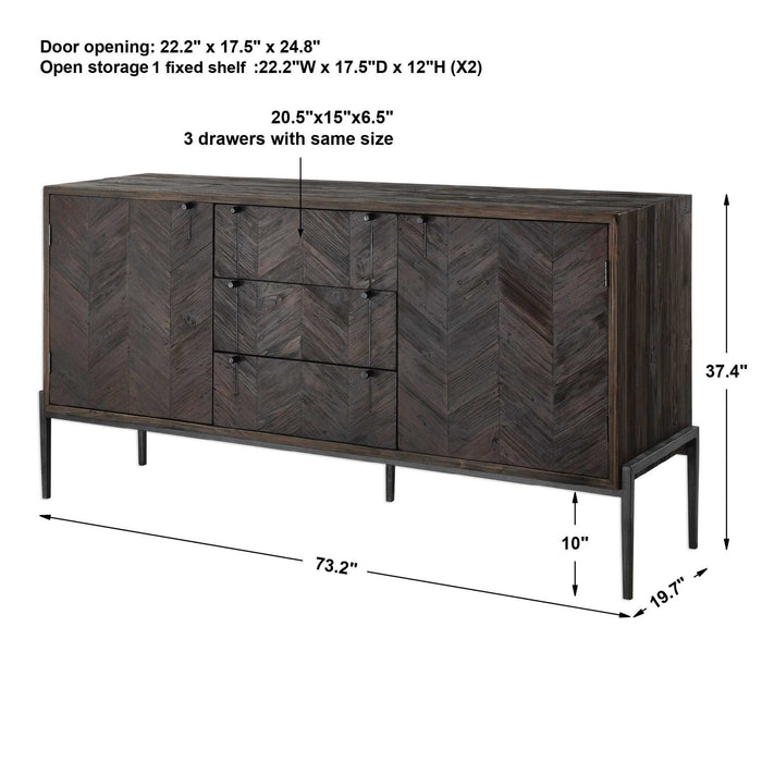 Mavis - Sideboard - Black / Woodtone
