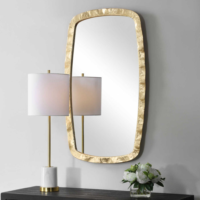 Iron-Framed Mirror - Gold Leaf