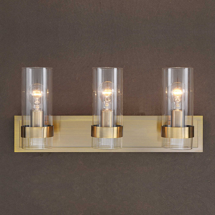 Cardiff - 3 Light Vanity - Antique Brass