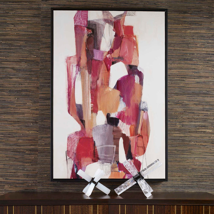 Totem At Sunrise - Framed Canvas - Black / Brown / Gray