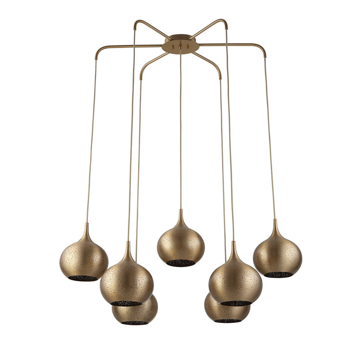Golden Onion - 7 Light Chandelier - Brass / Gold