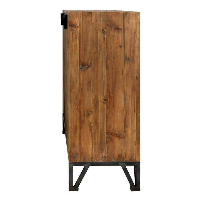 Lucas - Sideboard - Black / Woodtone
