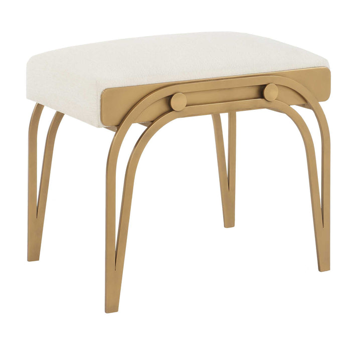 Accent Bench - Light Cream / Brushed Brass