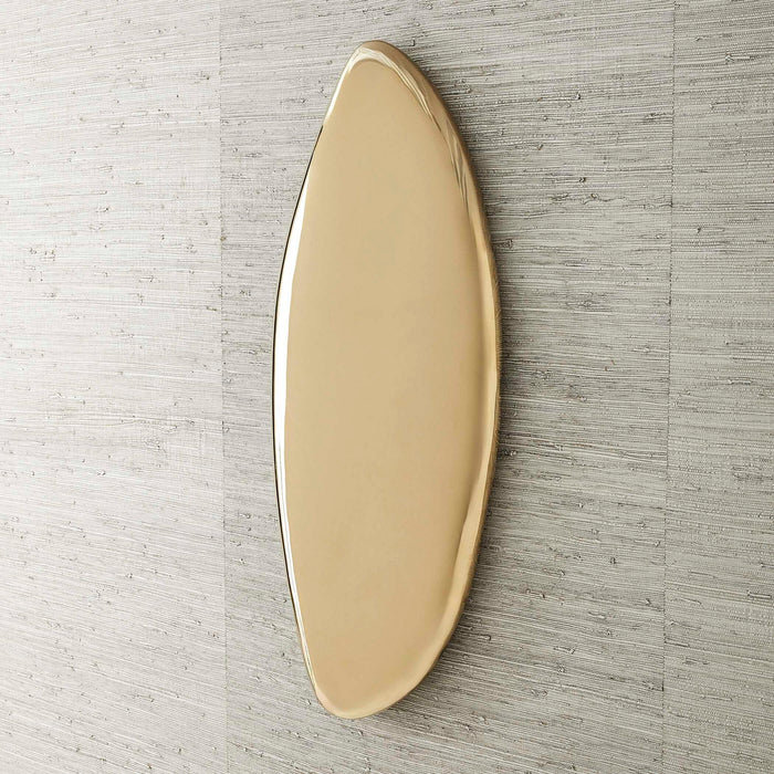 Jelly Bean - 42" x 18" Wall Sculpture - Gold