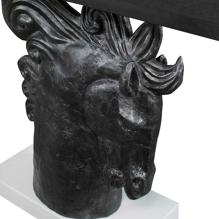 Friesian - Console Table - Bronze / Gray / White