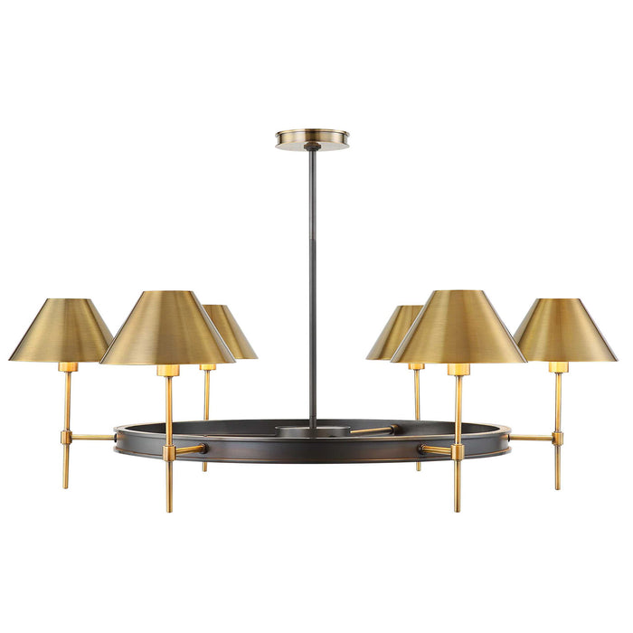 Streamline - 6 Light Chandelier - Brass / Bronze