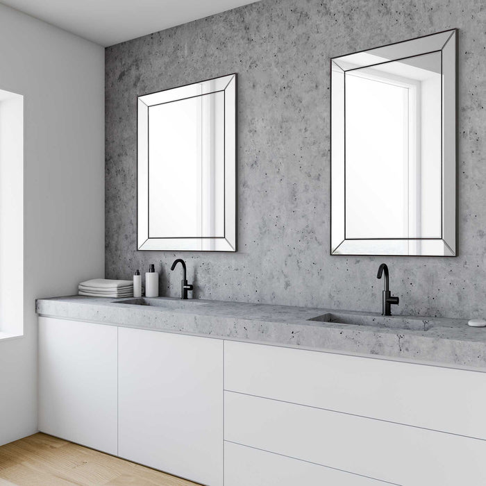 Elegant Rectangular Mirror - Dark Bronze