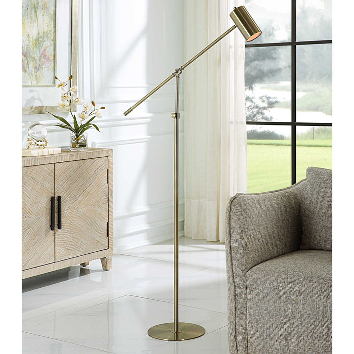 Floor Lamp - Antique Brass
