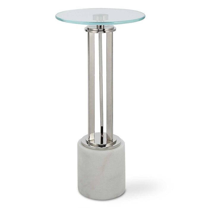 24" Accent Table - White