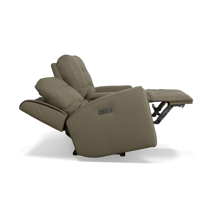 Iris - Power Reclining Loveseat With Console & Power Headrests