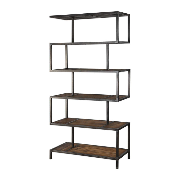 Kelmen - Etagere - Black / Woodtone