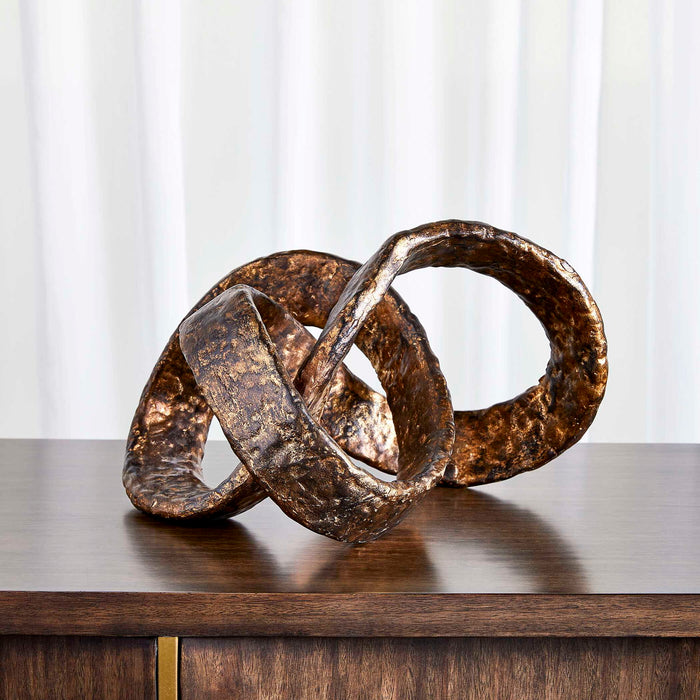 Trefoil Knot - Sculpture - Bronze / Gold
