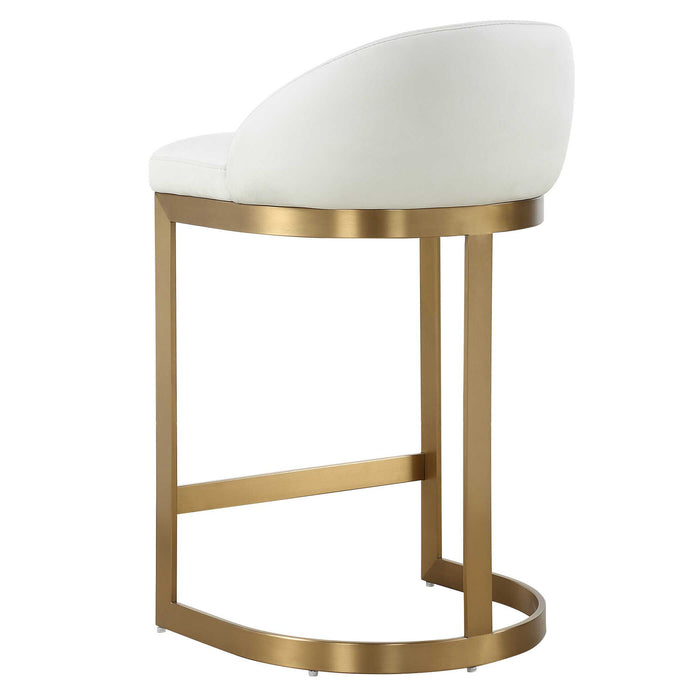 Got Your Back - Counter Stool - Gold / White